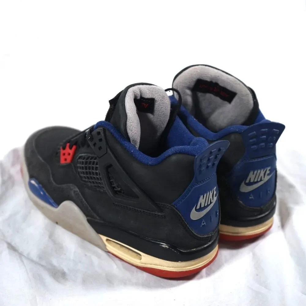 Jordan Retro 4 Rare Air Black Blue Red Gray Suede Size 5Y IB4171-003